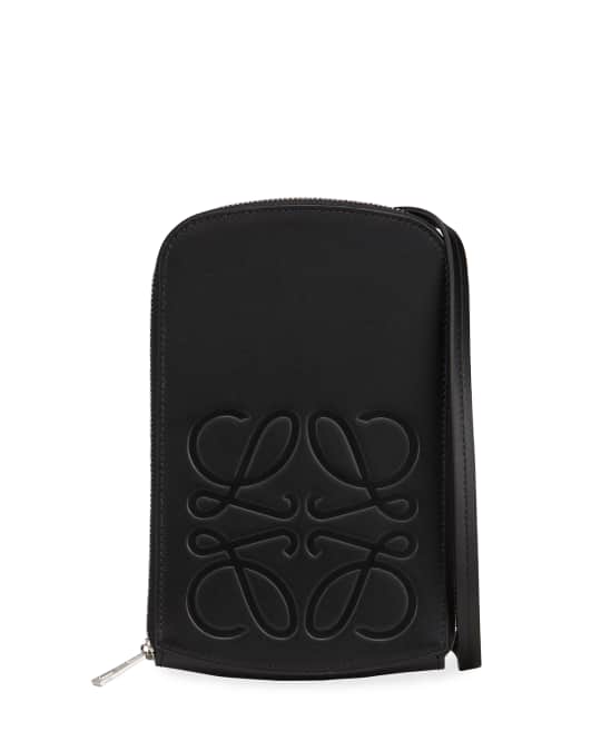 LOEWE leather anagram Coin case Fragment case Green Tan