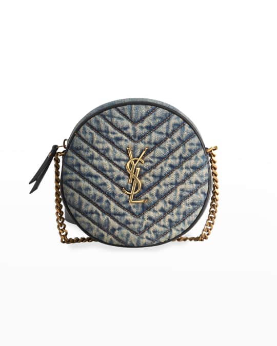Ysl denim shoulder bag discount