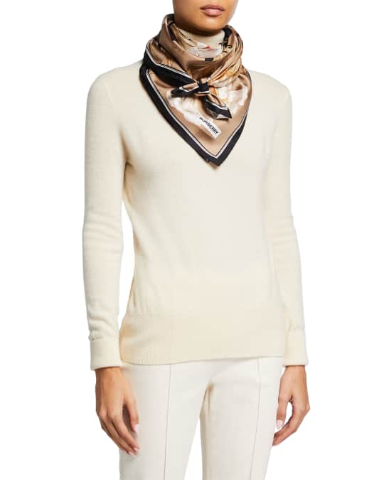 Burberry archive print silk scarf store