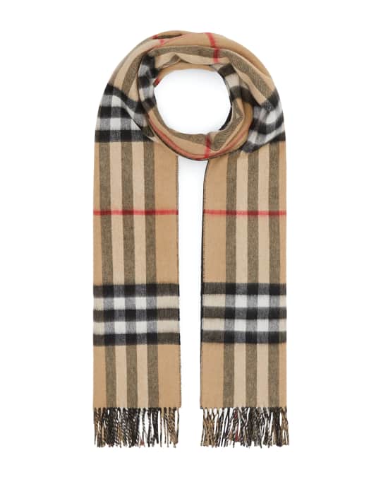 Burberry Reversible Giant Check Double-Face Cashmere Scarf | Neiman Marcus