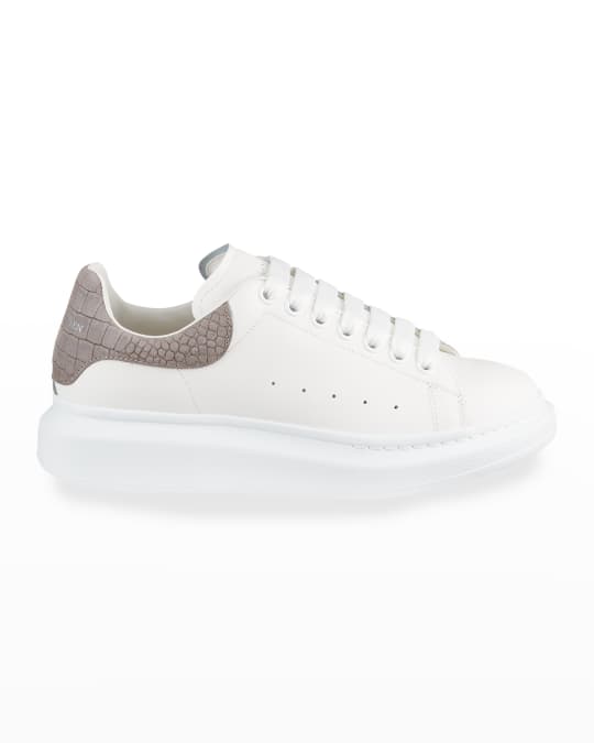 Alexander McQueen Men s Leather Chunky Sneakers w Croc Embossed