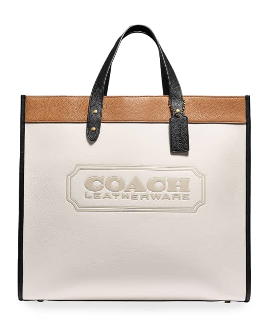 Coach Colorblock Logo Badge Tote Bag | Neiman Marcus