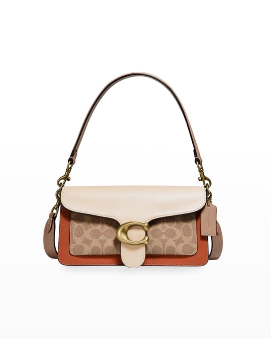 Tabby Coated Canvas Leather Shoulder Bag