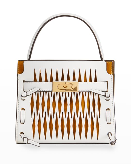 TORY BURCH: Lee Radziwill bag in cut out leather - Multicolor