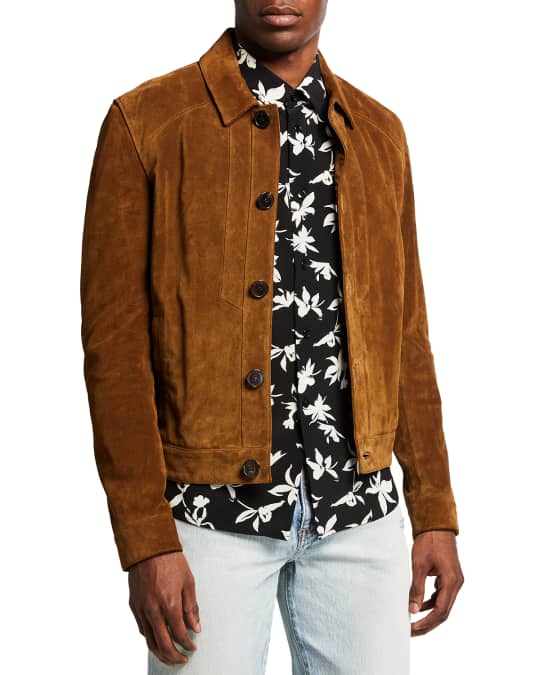 Saint laurent suede clearance bomber
