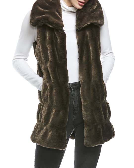 Neiman marcus faux fur vest online