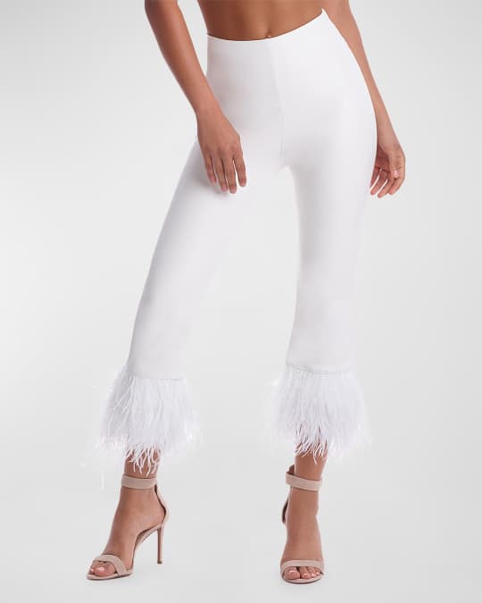 Commando Faux-Leather Feathered Ankle Leggings | Neiman Marcus