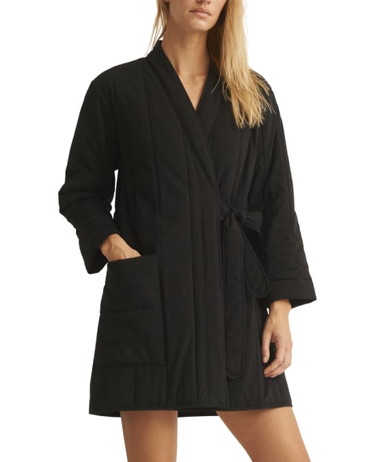 Skin Storme Short Quilted Jersey Robe | Neiman Marcus