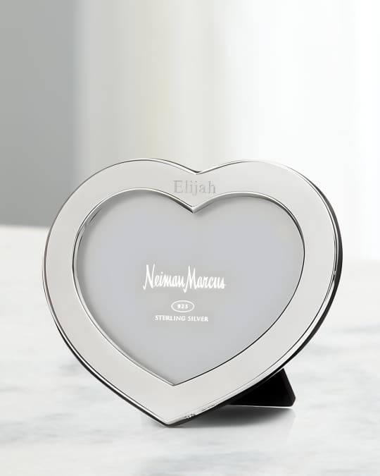 Tiffany Heart Sterling Silver Personalized Picture Frame, 4x6