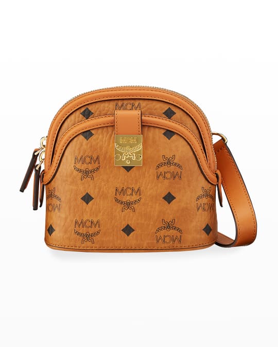 MCM Anna Visetos Logo Crossbody Bag Neiman Marcus