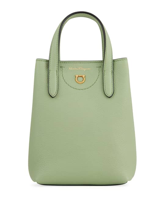 Salvatore Ferragamo Travel Gancio Leather Tote Bag Neiman Marcus