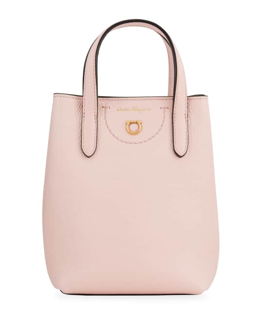 Salvatore Ferragamo Travel Gancio Leather Tote Bag, Pink Neiman Marcus