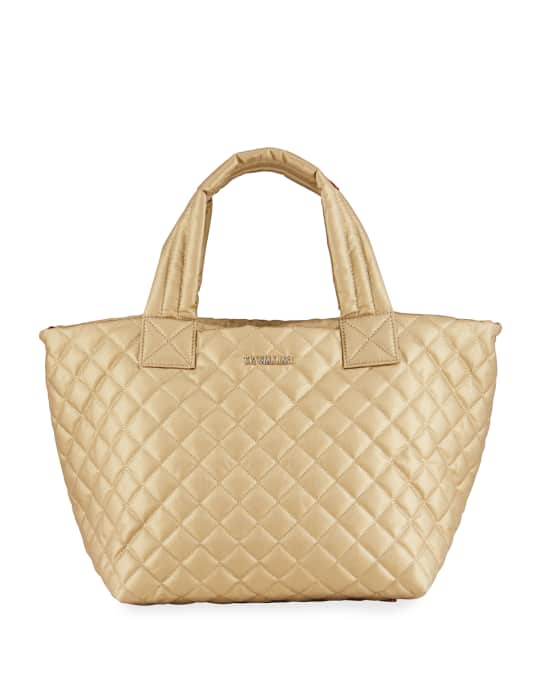 MMSC ♡ MZ WALLACE Metro Deluxe Small Metallic Quilted Tote Bag | Neiman