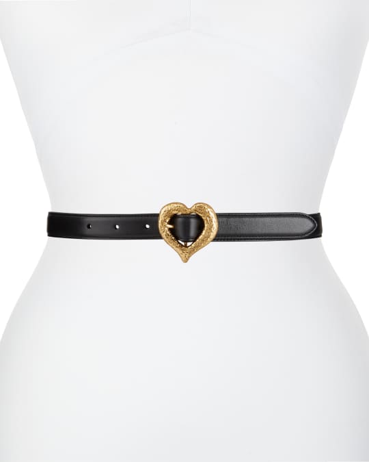 【Saint Laurent】YSL CINTURA◆634437BOO0W Saint Laurent YSL Cintura Box Leather Belt | Neiman Marcus