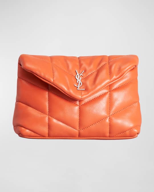 Lou Puffer YSL Pouch in Quilted Leather