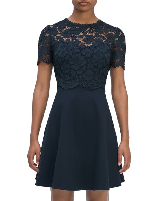 Kate spade lace cheap up ponte dress