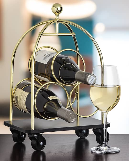 Godinger Luggage Cart Wine Rack Neiman Marcus
