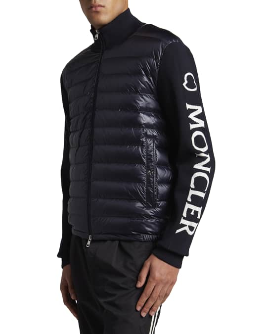 Moncler Men's Zip-Front Tricot Cardigan | Neiman Marcus