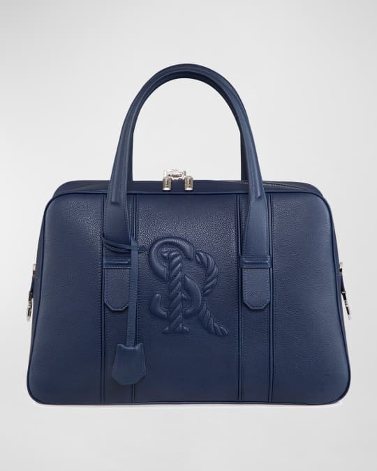 Men's Embossed Leather Briefcase