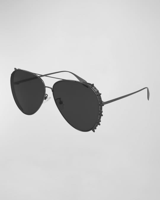 Black aviators shop with studs