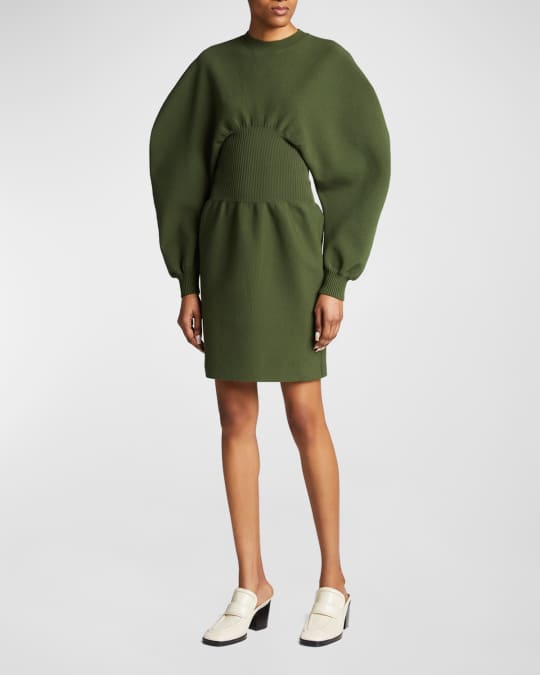 balloon sleeve knit dress Nessa Balloon Sleeve Mini Sweater Dress – VICI