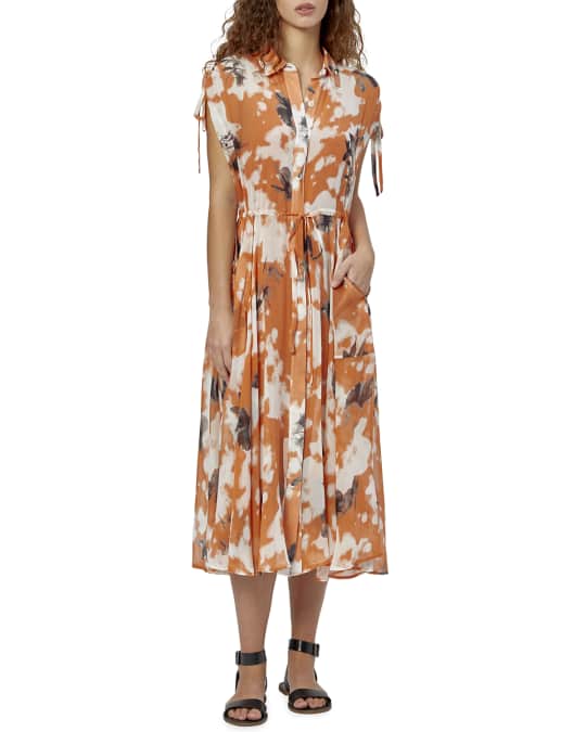 Equipment Didier Printed Silk Midi Dress Neiman Marcus