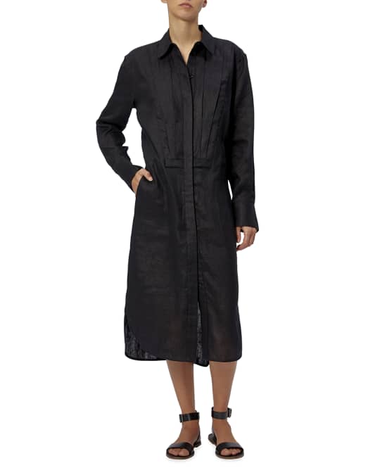 Equipment Lorand Midi Linen Gauze Dress | Neiman Marcus