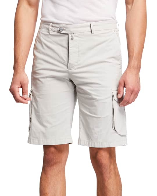 Kiton Men s Cotton Blend Cargo Shorts Neiman Marcus