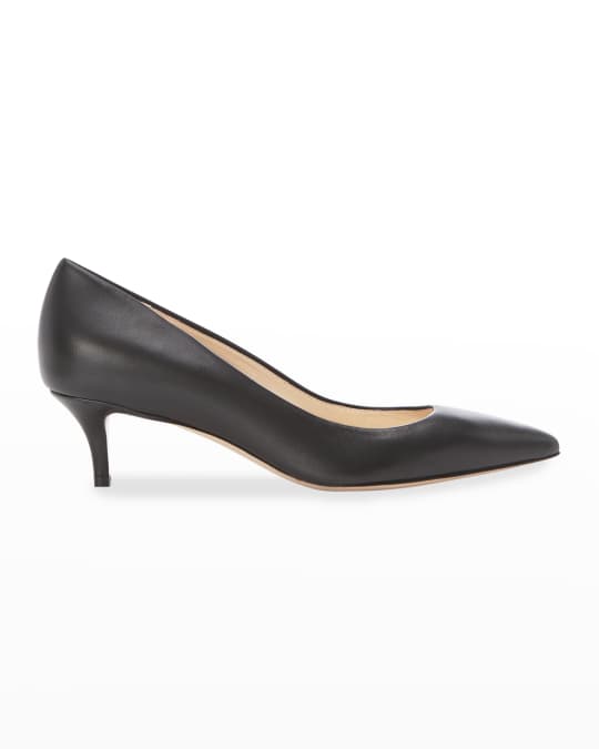 Marion Parke Must Have Leather Kitten-Heel Pumps | Neiman Marcus