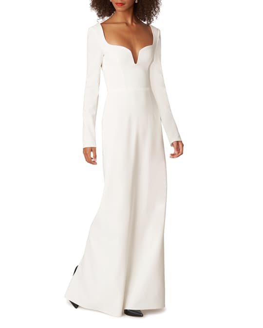carolina herrera white dress 1988 Wedding Gown Vintage PRINT AD Couture Bridal 1980s It features a round neckline Carolina Herrera - White Lace
