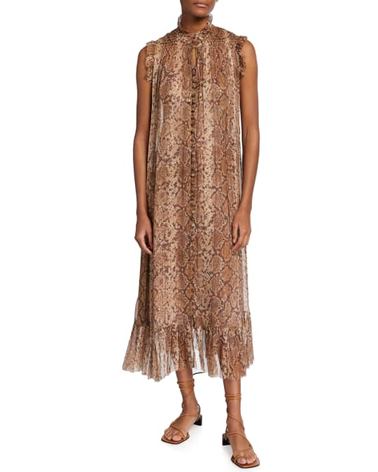 Snakeskin swing dress 2025