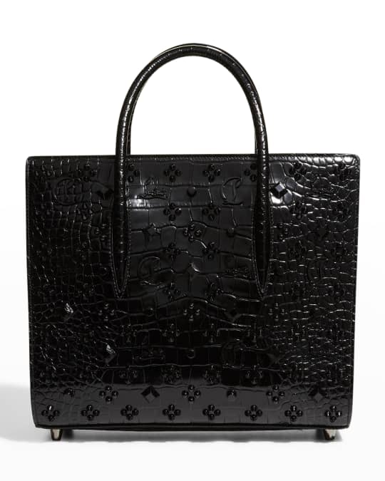 Christian Louboutin Paloma S Medium Crocodile-Embossed Studded