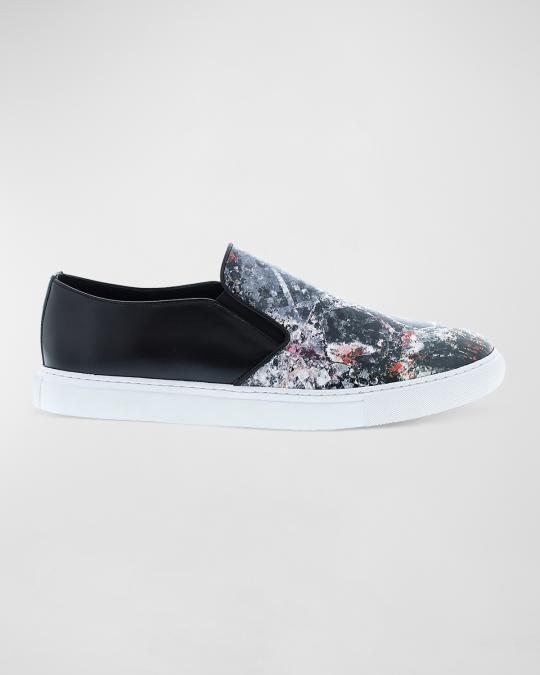 NWT MENS Robert Graham Turney Slip Ons ROBERT GRAHAM TURNEY SKULL PRINT LEATHER SLIP-ON SHOES MENS  main image 3