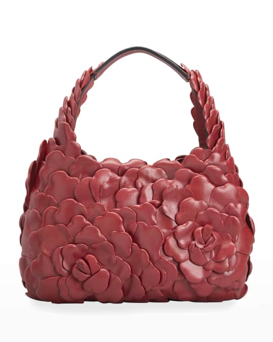 Valentino Garavani Atelier Rose 03 Edition Small Leather Hobo Bag ...