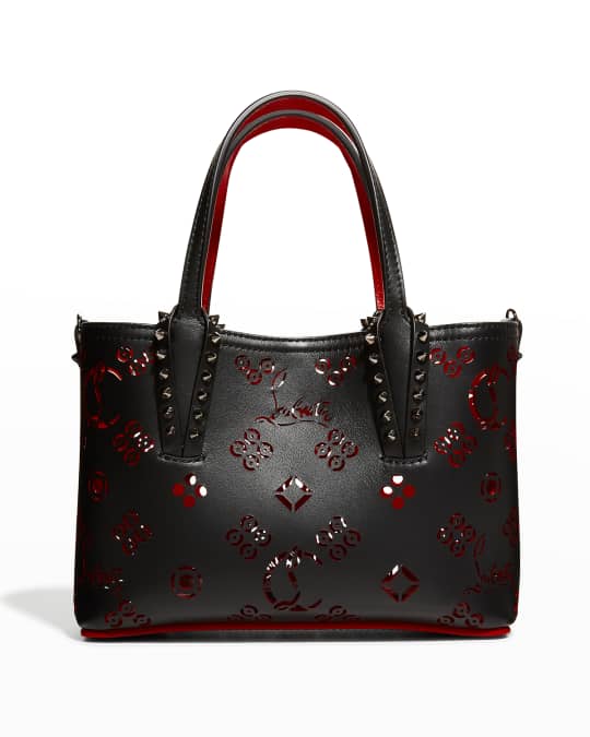 Christian Louboutin Cabata Mini E W Calf Loubinthesky Perforated Leather Tote Bag Neiman Marcus