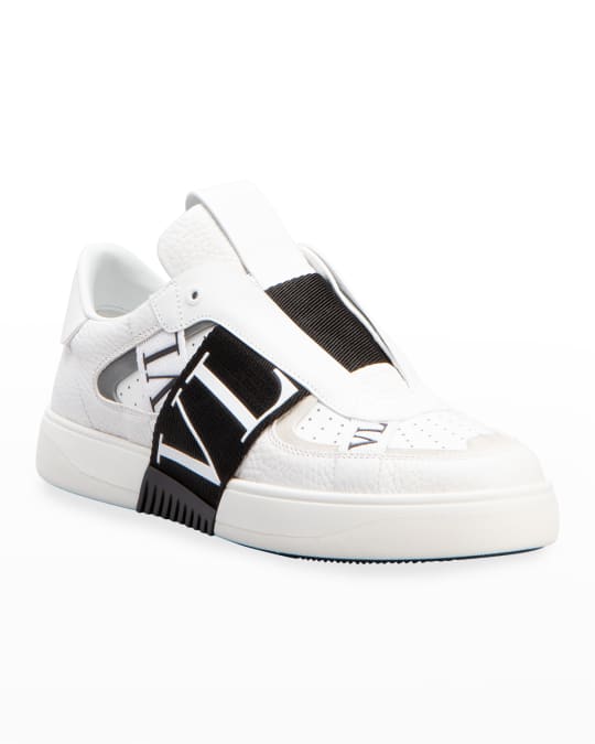 Valentino Garavani Men s Web Logo Laceless Slip On Sneakers Neiman Marcus