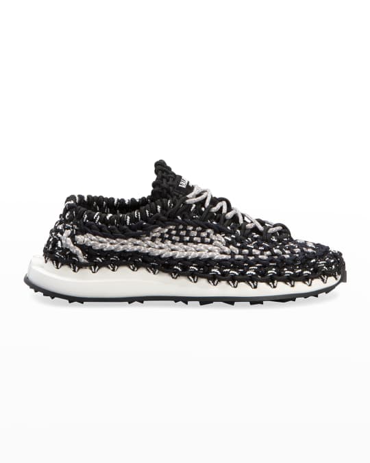 Valentino Garavani Men's Multicolored Crochet Sneakers Neiman Marcus