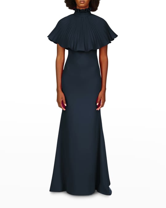Theia flutter online sleeve mermaid gown