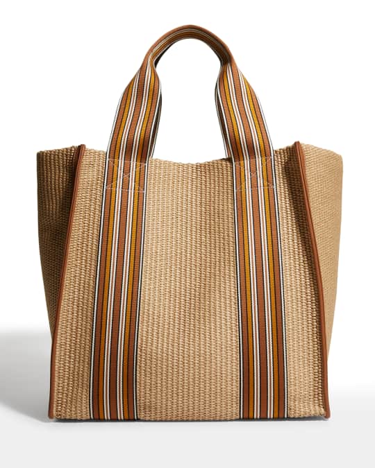 直営店【Loro Piana】The Suitcase Stripe Bag トートバッグ The Suitcase Stripe Mini canvas tote bag in multicoloured