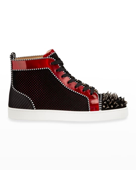 NIB Christian Louboutin Lou Pik Pik Orlato Printed Spiked High Top Sneaker  EU42