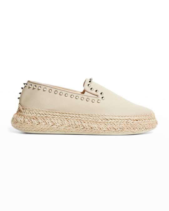 Christian Louboutin Espaboat Spiked Red Sole Slip-On Espadrilles ...