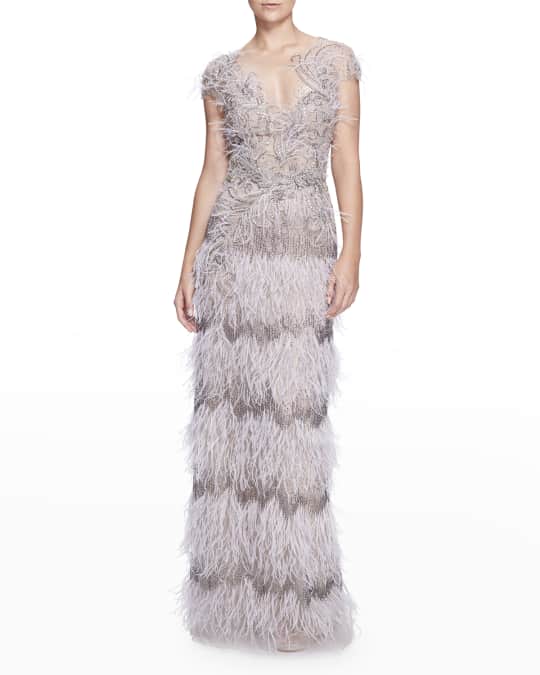 marchesa beaded dress Marchesa Notte Embellished Gown