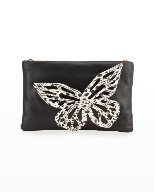 Sophia Webster Flossy Butterfly Leather Clutch Bag Neiman Marcus