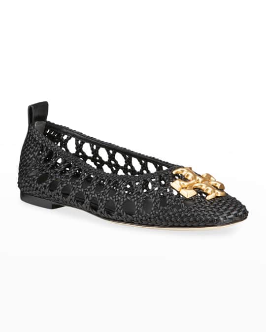 Tory Burch Eleanor Woven Medallion Ballerina Flats Neiman Marcus