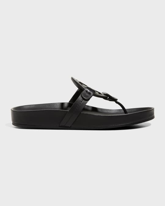 Tory Burch Miller Cloud Leather Thong Sandals | Neiman Marcus