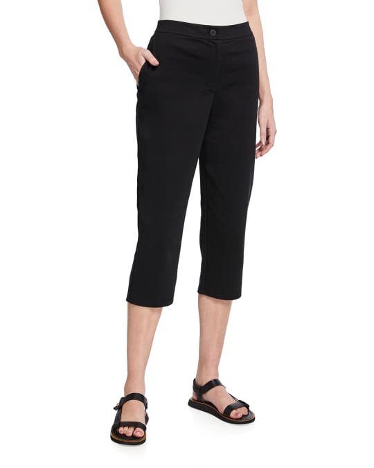 Eileen Fisher Petite Organic Cotton Ponte Tapered Capri Pants Neiman