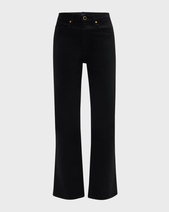 Khaite The Vivian Cropped Boot-Cut Jeans | Neiman Marcus