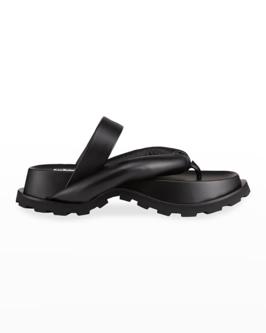 Jil Sander Puffy Napa Nature Thong Sandals | Neiman Marcus Jil Sander Puffy Napa Nature Thong Sandals | Neiman Marcus
