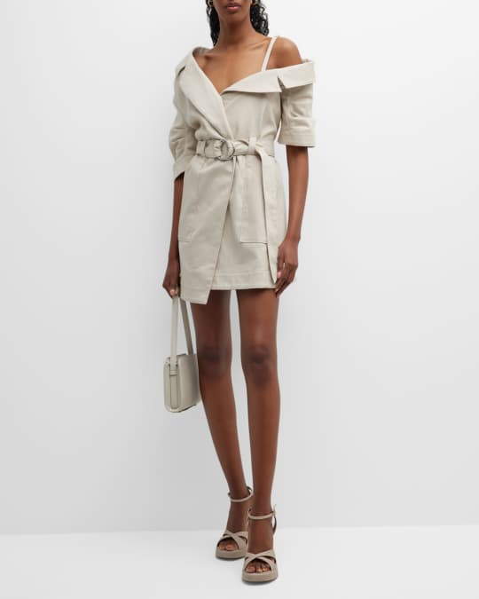 Milly Belted Denim Mini Dress