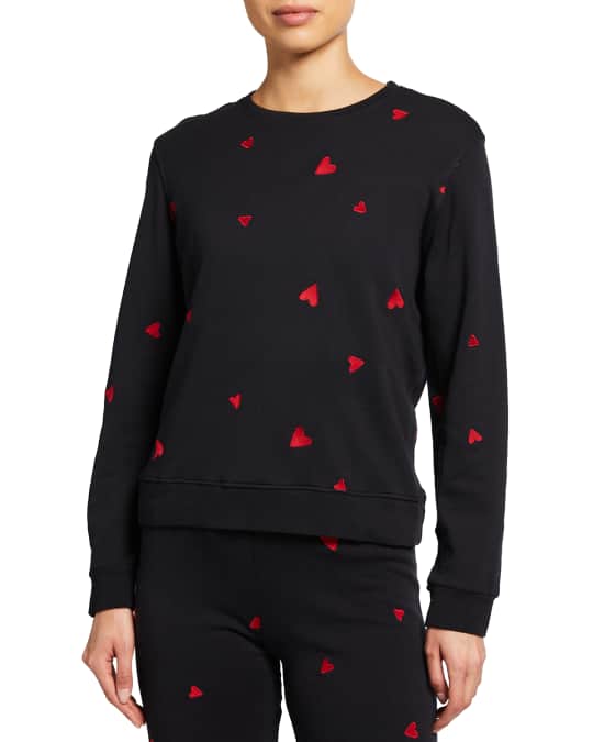 Monrow heart sweatshirt hotsell
